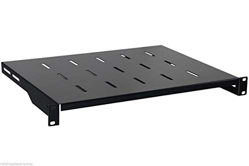 Rising 1U schwarz Flexible 35,6 cm (350 mm) Tief Freischwinger Server Regal belüftet Rack Mount 48,3 cm von Raising Electronics
