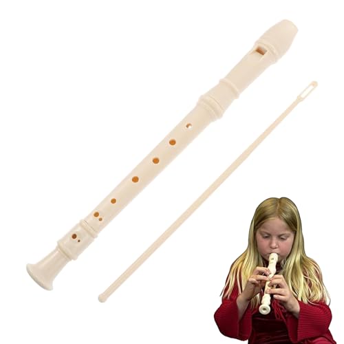 8-Loch-Flöte,Flöte für Anfänger,Sopran Blockflötes Weiße,Blockflöte Kinder Flöte,Griffsatz-Blockflöte,Anfänger Kinder mit Flötenputzer Blockflöte,Kinderflöte Flute Flodders,Sopran Recorder Flöte von Rakiuty