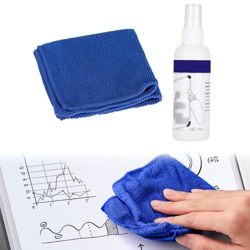 Rakiuty Whiteboard Spray Cleaner,Whiteboard Cleaner,Whiteboard Erase Board Cleaner,Whiteboard Reiniger,Dry-Erase Board Cleaner,Whiteboard Cleaner Spray zur Reinigung,Spray-Flasche Whiteboard Cleaner von Rakiuty