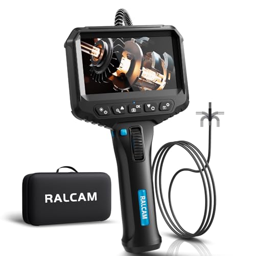 Ralcam Endoskopkamera mit Licht, 6.2mm 210° Bi-Direktionale Inspektionskamera, 4.3“ 1280x720P Rohrkamera, IP67 Wasserdicht 1M Halbsteifes Kanalisationskamera Teleskopkamera Auto Montierte Werkzeuge Ralcam Endoskopkamera mit Licht, 6.2mm 210° Bi-Direktionale Inspektionskamera, 4.3“ 1280x720P Rohrkamera, IP67 Wasserdicht 1M Halbsteifes Kanalisationskamera Teleskopkamera Auto Montierte Werkzeuge von Ralcam