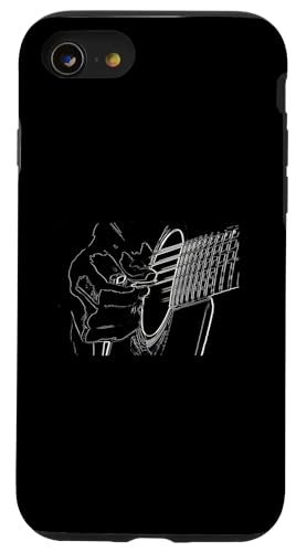 Akustikgitarre Zeichnung Musiker Hülle für iPhone SE (2020) / 7 / 8 von Ralph Graf