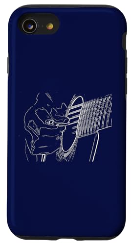Akustische Gitarre Musiker Gitarre Spieler Hand Hülle für iPhone SE (2020) / 7 / 8 von Ralph Graf