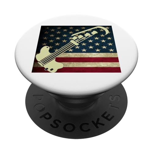 Bassgitarre US-Flagge Bassspieler PopSockets Klebender PopGrip Bassgitarre US-Flagge Bassspieler PopSockets Klebender PopGrip von Ralph Graf