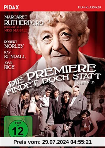 Die Premiere findet doch statt (Curtain Up) / Turbulente Komödie mit Margaret Rutherford (bekannt als MISS MARPLE) (Pidax Film-Klassiker) von Ralph Smart