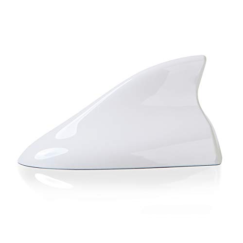 Ramble- Auto Haifischflosse Antenne Solid White for Radio Signal Zubehör Antenna Shark Fin Antennen Für Nissan X-Trail T32 T31 T30 (Stärken Stil, Weiß (White)) von Ramble