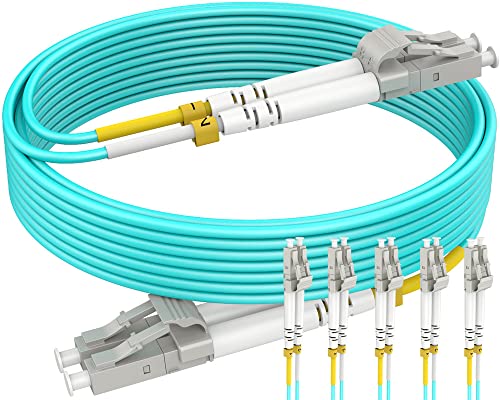 RamboCables 0,5m (5Pack) LWL Patchkabel LC LC Multimode OM3 LC auf LC LWL Glasfaser-Kabel - Duplex LSZH - 10GBit/s 50/125µm von RamboCables