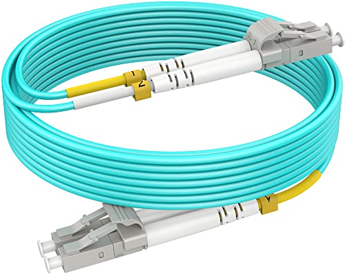 RamboCables LWL Patch-Kabel OM4 15m LC auf LC Glasfaser-Kabel -LWL Patch-Kabel OM4 Multimode Duplex LSZH - 100GBit/s 50/125µm von RamboCables