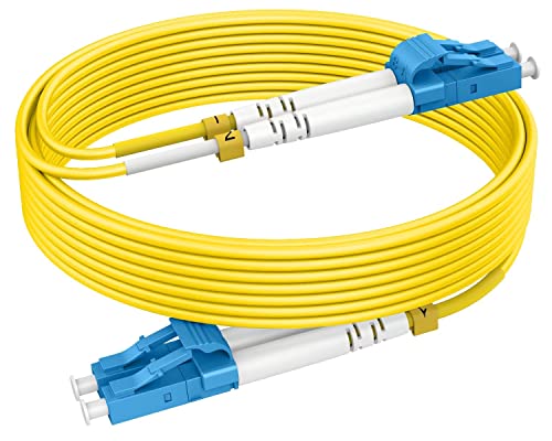 RamboCables LWL Patch-Kabel - OS2 LC auf LC Glasfaser-Kabel 0,5 m - Singlemode Duplex LSZH 9/125µm 10 GBit/s Gelb - Optionen 0,5 m~60 m 𝙍𝙖𝙢𝙗𝙤𝘾𝙖𝙗𝙡𝙚𝙨 von RamboCables