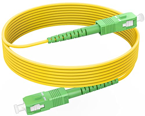 RamboCables LWL Simplex Patchkabel SC/APC - SC/APC, Singlemode OS2 Patchkabel 9/125 µm LSZH LWL Glasfaser-Kabel Gelb 60m von RamboCables