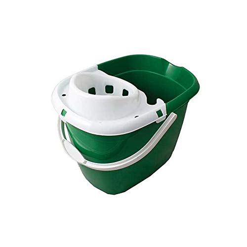 Ramon Hygiene Standard-Mopp-Eimer, 15 l, Grün mit weißem Auswringer, gewerbliche oder private Reinigung von Ramon Hygiene