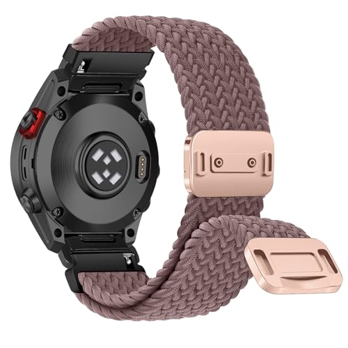 RanBluu QuickFit 20 mm Nylon Armband für Garmin fēnix 8 43mm/Fenix 7S/Fenix 6S, Geflochten Ersatzarmband, Elastisch Armbänder mit Magnetisch Verschluss für Garmin Descent Mk3Si, Lila RanBluu QuickFit 20 mm Nylon Armband für Garmin fēnix 8 43mm/Fenix 7S/Fenix 6S, Geflochten Ersatzarmband, Elastisch Armbänder mit Magnetisch Verschluss für Garmin Descent Mk3Si, Lila von RanBluu