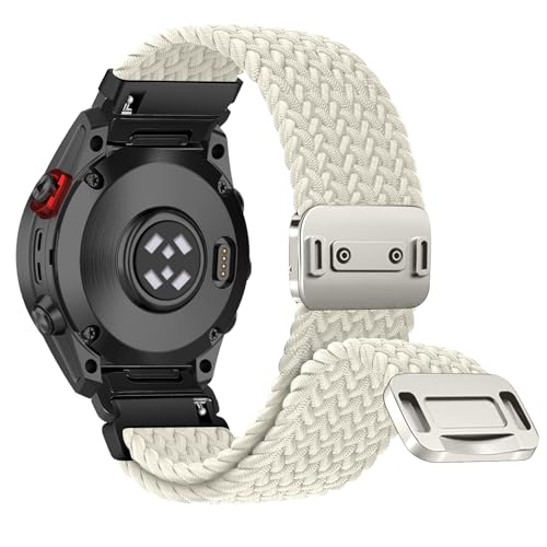 RanBluu QuickFit 20 mm Nylon Armband für Garmin fēnix 8 43mm/Fenix 7S/Fenix 6S, Geflochten Ersatzarmband, Elastisch Armbänder mit Magnetisch Verschluss für Garmin Descent Mk3Si, Sternenlicht RanBluu QuickFit 20 mm Nylon Armband für Garmin fēnix 8 43mm/Fenix 7S/Fenix 6S, Geflochten Ersatzarmband, Elastisch Armbänder mit Magnetisch Verschluss für Garmin Descent Mk3Si, Sternenlicht von RanBluu