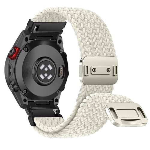 RanBluu QuickFit 22 mm Nylon Armband für Garmin Tactix 8 47mm/Descent G2/fēnix 8 47mm/fēnix E/Fenix 7, Geflochten Ersatzarmband, Elastisch Armbänder mit Magnetisch für Garmin Epix 2, Sternenlicht RanBluu QuickFit 22 mm Nylon Armband für Garmin Tactix 8 47mm/Descent G2/fēnix 8 47mm/fēnix E/Fenix 7, Geflochten Ersatzarmband, Elastisch Armbänder mit Magnetisch für Garmin Epix 2, Sternenlicht von RanBluu