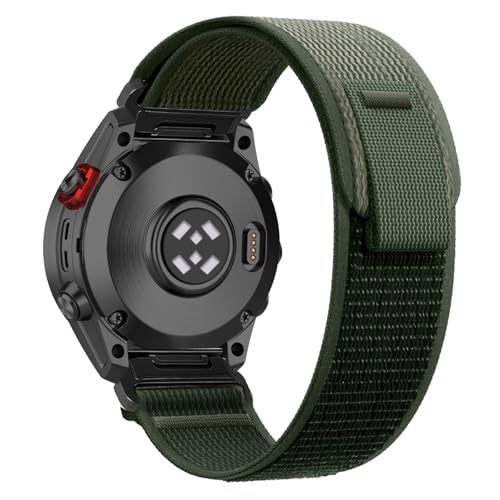 RanBluu QuickFit 26 mm Nylon Armband für Garmin Tactix 8 51mm/fēnix 8 51 mm/Enduro 3/Fenix 7X/7X Pro, Klettverschluss Armbänder, Sport Loop Ersatzarmband für Garmin Descent Mk3i, Grün RanBluu QuickFit 26 mm Nylon Armband für Garmin Tactix 8 51mm/fēnix 8 51 mm/Enduro 3/Fenix 7X/7X Pro, Klettverschluss Armbänder, Sport Loop Ersatzarmband für Garmin Descent Mk3i, Grün von RanBluu