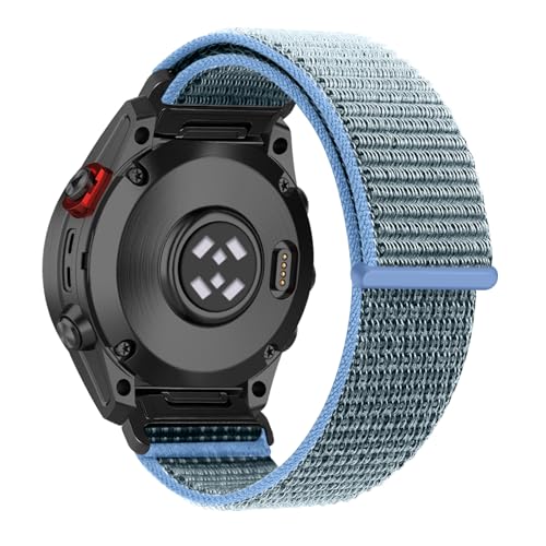 RanBluu QuickFit 26 mm Nylon Armband für Garmin Tactix 8 51mm/fēnix 8 51mm/Enduro 3/Fenix 7X/7X Pro/Fenix 6X, Klettverschluss Ersatzarmband, Sport Loop Armbänder für Garmin Descent Mk3i, Blau RanBluu QuickFit 26 mm Nylon Armband für Garmin Tactix 8 51mm/fēnix 8 51mm/Enduro 3/Fenix 7X/7X Pro/Fenix 6X, Klettverschluss Ersatzarmband, Sport Loop Armbänder für Garmin Descent Mk3i, Blau von RanBluu