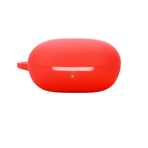 RanTuo Bluetooth Kopfhörerhülle Kompatibel mit QCY Buds, Weiches TPU, Staubdicht, Sturzfest, Kopfhörer Hülle Kompatibel mit QCY Buds.(Rot) von RanTuo