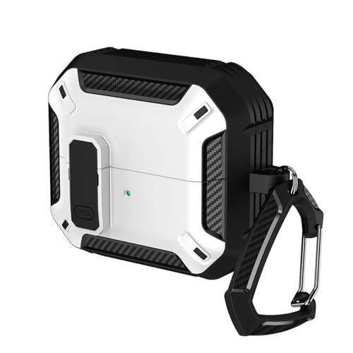 RanTuo Bluetooth Kopfhörerhülle Kompatibel mit Samsung Galaxy Buds 3/Buds 3 Pro, Weiches TPU + PC, Staubdicht, Sturzfest, Kopfhörer Hülle Kompatibel mit Samsung Galaxy Buds 3/Buds 3 Pro.(Weiß) von RanTuo