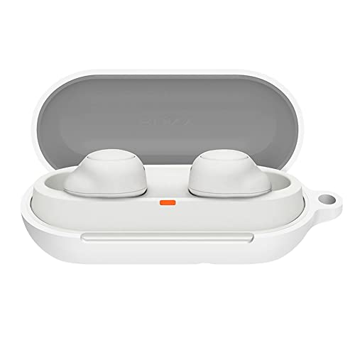 RanTuo Bluetooth Kopfhörerhülle für Sony WF-C500, Weiches TPU, Staubdicht, Sturzfest, Kopfhörer Hülle Abdeckung für Sony WF-C500.(Weiss) von RanTuo