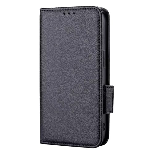 RanTuo Hülle Kompatibel mit Itel City 100, TPU+PU-Leder, mit Ständer, mit Kartensteckplatz, Flip-Schutzhülle Kompatibel mit Itel City 100.(Schwarz) von RanTuo