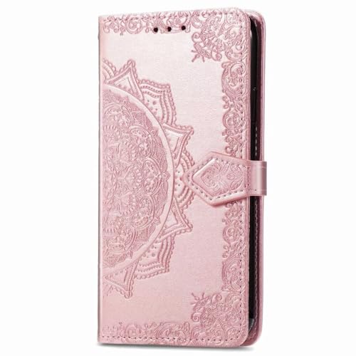 RanTuo Hülle Kompatibel mit Motorola Moto G86, mit Kartenfach, mit Stand, PU Leder Tasche Flip Schutzhülle Kompatibel mit Motorola Moto G86.(Roségold) von RanTuo