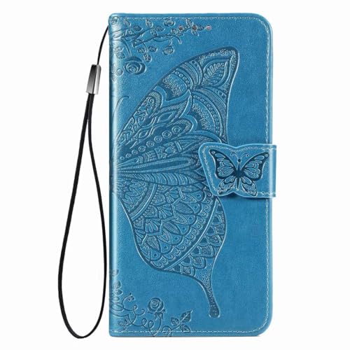 RanTuo Hülle Kompatibel mit Motorola Moto G86, mit Kartenfach, mit Standfunktion, PU Leder Tasche Flip Case Schutzhülle Kompatibel mit Motorola Moto G86.(Blau) von RanTuo