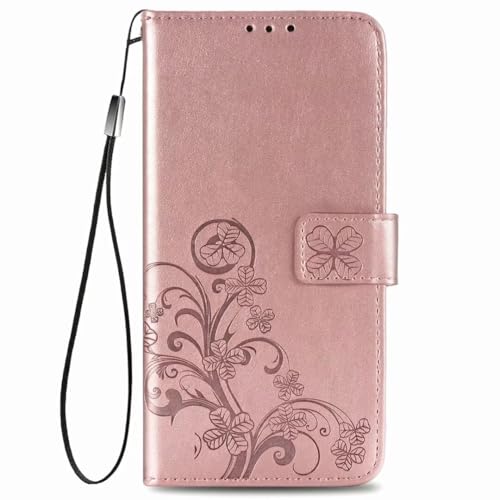 RanTuo Hülle Kompatibel mit Xiaomi 15S Pro, mit Kartenfach, Standfunktion, PU Leder Tasche Flip Case Schutzhülle Kompatibel mit Xiaomi 15S Pro.(Roségold) von RanTuo
