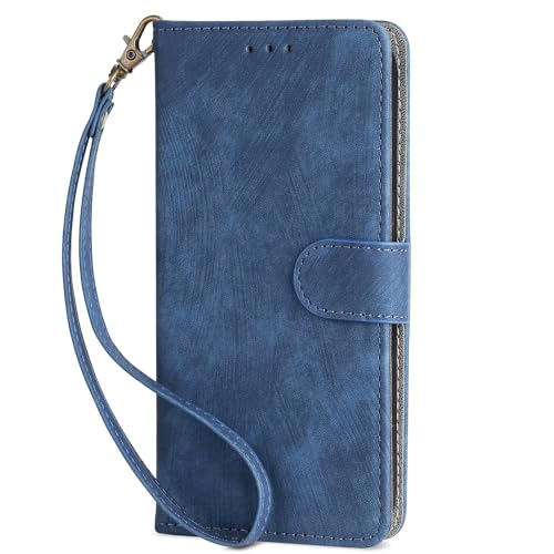 RanTuo Hülle Kompatibel mit Xiaomi Redmi Turbo 4 Pro 5G, TPU+PU-Leder, mit Kartensteckplatz, mit Ständer, Flip-Schutzhülle Kompatibel mit Xiaomi Redmi Turbo 4 Pro 5G.(Blau) von RanTuo