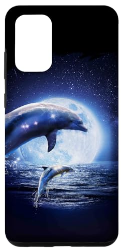 Hülle für Galaxy S20+ Moon Delphin Space Delfine Schwimmen von Random Galaxy