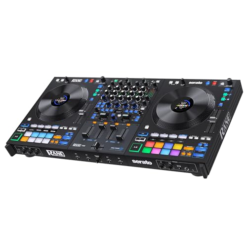 RANE FOUR Fortgeschrittener 4-Kanal Stems DJ-Controller - 8.5" Jogwheels mit Displays, DJ-Mixer mit internen FX, enthält Serato DJ Pro & Pitch ‘n Time DJ von Rane