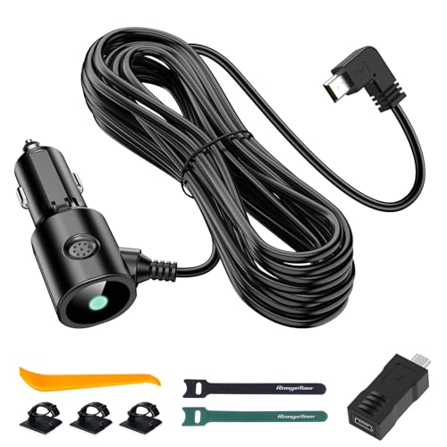 Range Tour Zigarettenanzünder Ladegerät Mini USB/Micro USB Schnittstellen L-Type KFZ Ladegerät Fahrrekorder Netzkabel 3,5m 12V/24V auf DC 5V/2A Universelle Auto-Ladegerät Adpter für Phone Dashcam Mehr von Range Tour