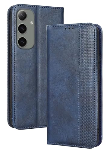 RankOne Brieftaschen-Etui für Samsung Galaxy S24+ / Samsung Galaxy S24 Plus (6.7" Inches), Magnetische Flip-Lederhülle Blau von RankOne
