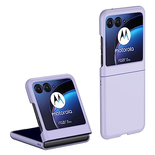 RankOne Hülle für Motorola Moto Razr 40 Ultra (6.9" Inches), Harte PC Silikon Anti Drop und Anti Scratch Case - Helles Lila von RankOne