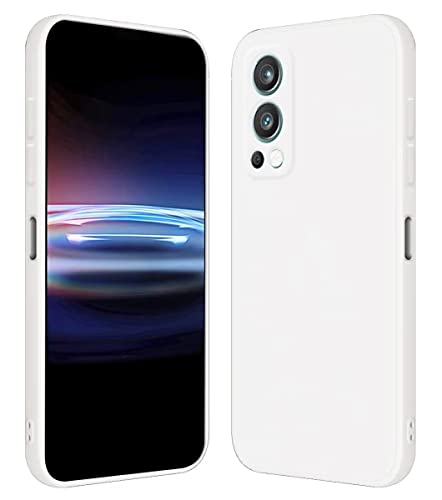 RankOne Hülle für OnePlus Nord 2 5G (6.43" Inches) Weiche TPU Silikonhülle - Keramik weiß von RankOne