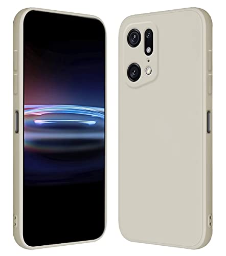 RankOne Hülle für Oppo Find X5 Pro (6.7" Inches) Weiche TPU Silikonhülle - Altweiß von RankOne