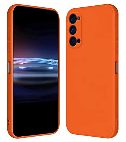 RankOne Hülle für Oppo Reno4 Pro 5G (6.55" Inches) Weiche TPU Silikonhülle - Orange von RankOne