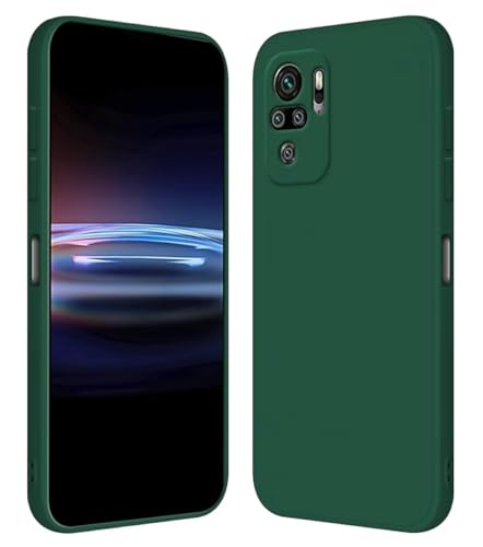 RankOne Hülle für Redmi Note 10S / Redmi Note 10 (4G) / Poco M5s (6.43" Inches) Weiche TPU Silikonhülle - Dunkelgrün von RankOne