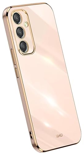 RankOne Hülle ist geeignet für Samsung Galaxy A15 (4G) / Samsung Galaxy A15 5G (6.5" Inches), Galvanikrahmen Silikon Handyhülle - Rosa von RankOne