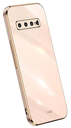 RankOne Hülle ist geeignet für Samsung Galaxy S10+ / Samsung S10 Plus (6.4" Inches), Galvanikrahmen Silikon Handyhülle - Rosa von RankOne