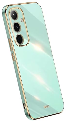 RankOne Hülle ist geeignet für Samsung Galaxy S24+ / Samsung Galaxy S24 Plus (6.7" Inches), Galvanikrahmen Silikon Handyhülle - Grün von RankOne