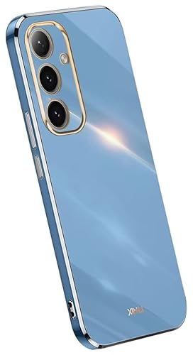 RankOne Hülle ist geeignet für Samsung Galaxy S24+ / Samsung Galaxy S24 Plus (6.7" Inches), Galvanikrahmen Silikon Handyhülle - Navy Blau von RankOne