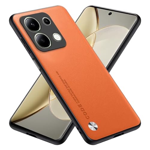 RankOne Hülle kompatibel mit Redmi Note 13 4G (6.67"), Stoßfeste Silikonhülle Handyhülle - Orange von RankOne