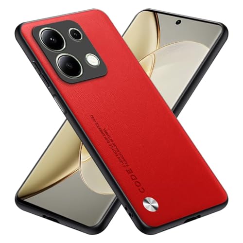 RankOne Hülle kompatibel mit Redmi Note 13 4G (6.67"), Stoßfeste Silikonhülle Handyhülle - Rot von RankOne