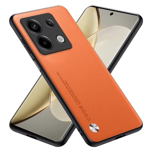 RankOne Hülle kompatibel mit Redmi Note 13 Pro 5G / Poco X6 5G (6.67"), Stoßfeste Silikonhülle Handyhülle - Orange von RankOne