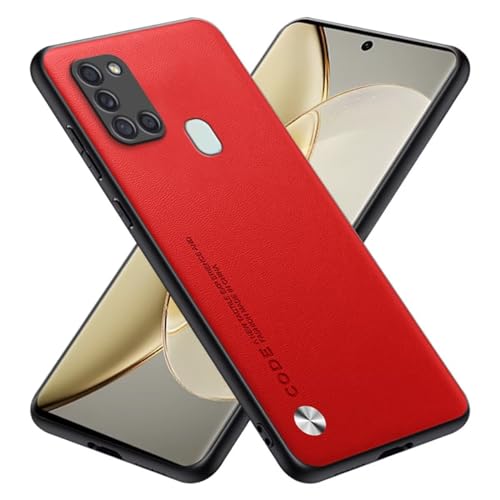 RankOne Hülle kompatibel mit Samsung Galaxy A21s (6.5"), Stoßfeste Silikonhülle Handyhülle - Rot von RankOne