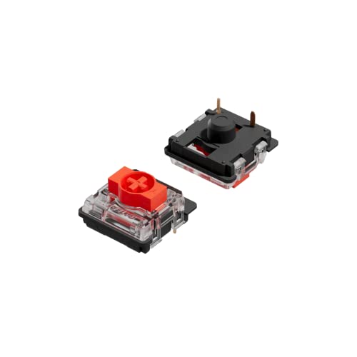 Gateron ks-27 Low-Profile-Tastenschalter für mechanische Gaming-Tastaturen | Plate Mounted (Gateron Red, 90 Stück) von Ranked