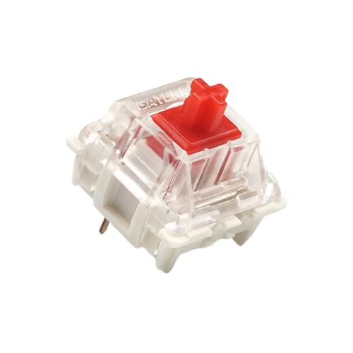 Packung mit Gateron ks-9 G PRO Tastenschaltern für Mechanische Tastaturen | Platte Montiert | Vorgeschmierte Switches (Gateron PRO Red, 65 Stück) von Ranked