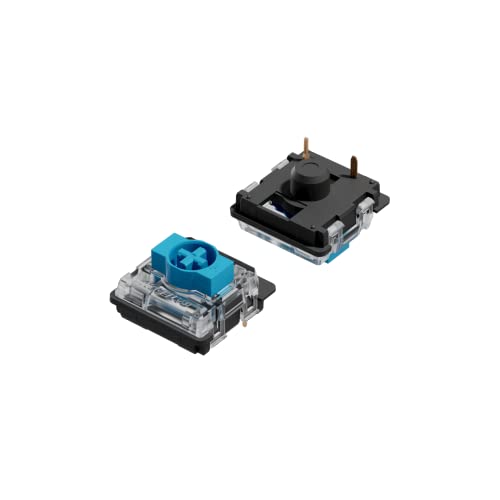 Ranked Gateron ks-27 Low-Profile-Tastenschalter für mechanische Gaming-Tastaturen | Plate Mounted (Gateron Blue, 90 Stück) von Ranked