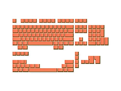 Ranked Leeres Premium-Tastenkappen-Set | 1,4 mm Dickes PBT | Cherry-Profil für Mechanische Tastatur (Coral, 139 Tasten) von Ranked