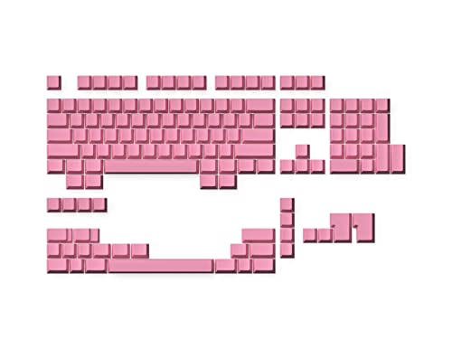 Ranked Leeres Premium-Tastenkappen-Set | 1,4 mm Dickes PBT | Cherry-Profil für Mechanische Tastatur (Prism Pink, 139 Tasten) von Ranked