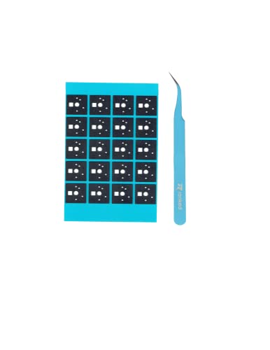 Ranked Premium Schalter Pads Kit für DIY Benutzerdefinierte Mechanische Tastatur | Poron Schaum | 0.5mm dick (Poron 240 STK + 2 Pinzetten) von Ranked